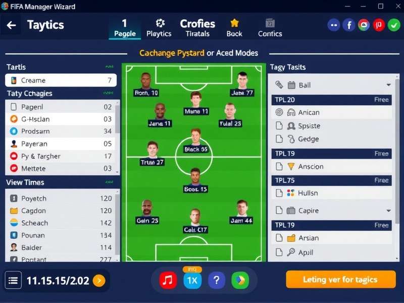FIFA Manager Wizard Pro Tactics Screen